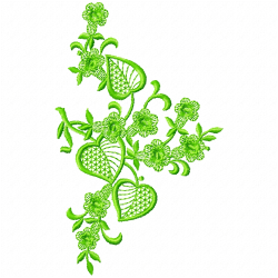 Flowers And Tree Embroidery Design 10